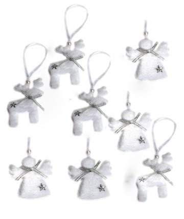 Figurine Inger sau Om de zapada textil de agatat alb 6cm S/4 de la Distinctiv Store Srl