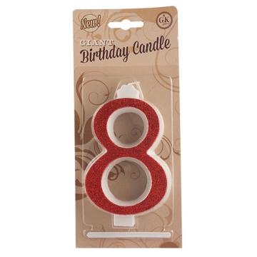 Lumanari cifre uriase nr.8 rosu - Lumea Candle de la Lumea Basmelor International Srl