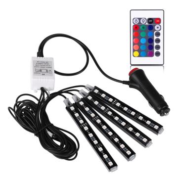Kit iluminare ambientala LED interior masina, multicolor RGB