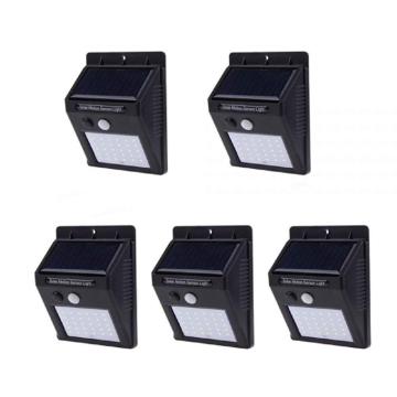 Set 5 lampi solare cu 30 LED-uri SMD, senzor de miscare