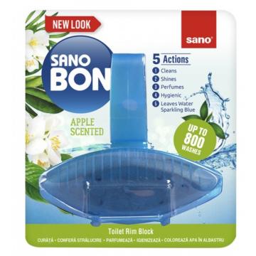 Odorizant vas toaleta Sano Bon Blue Apple 5 in 1, 55g