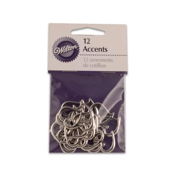Set ornamente inima dubla, 12 buc. - Wilton