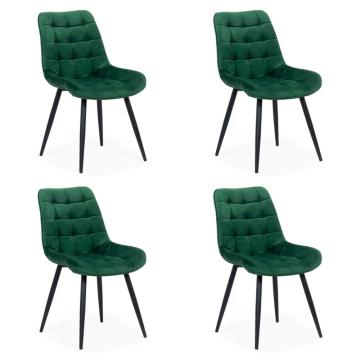 Scaune bucatarie si living din catifea verde 4buc. de la European Med Prod