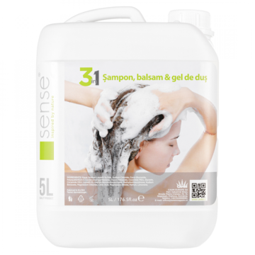 Sampon, balsam si gel de dus Sense 3 in 1 5L