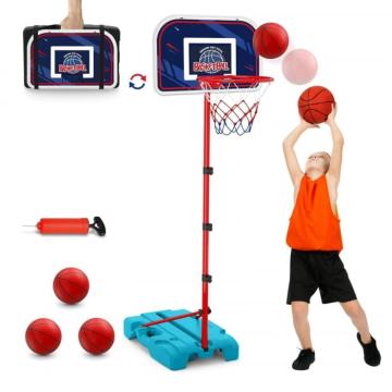 Set de baschet pentru copii 4-8 ani cu cos, suport reglabil