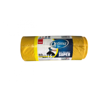 Saci gunoi Sano Optima Super 60litri, 15, 60*80 galbeni de la Sanito Distribution Srl