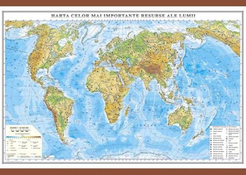 Harta celor mai importante resurse ale lumii de la Eurodidactica Srl