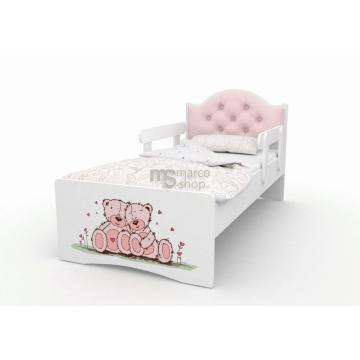 Pat tapitat cu protectii Loving Bears de la Marco Mobili Srl