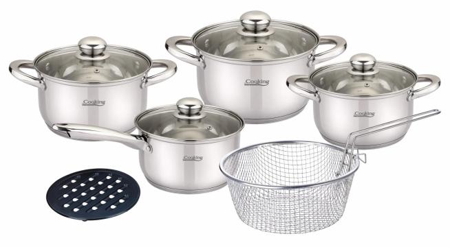 Set gatit inox 10 piese, Madeline Cooking by Heinner de la Eve Nasia S.r.l