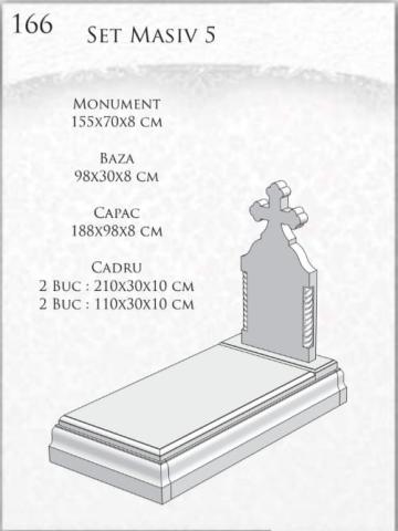 Monument cruce cap trifoi set masiv 5
