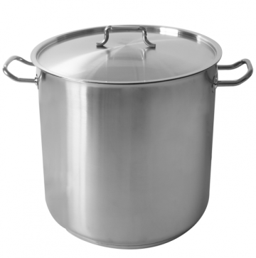 Oala inox adanca Horeca-Jumbo 24x24cm 10,5lt cu capac MN0189 de la Kalina Textile SRL