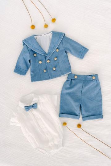 Set botez 4 piese Sailor Noah de la Andreeatex