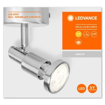 Spot LED Ledvance, GU10, 2.6W, 230 lm, lumina calda (2700K) de la Eve Nasia S.r.l