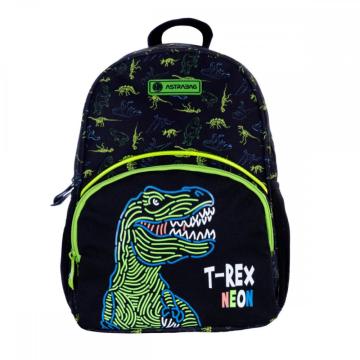 Ghiozdan scolar Astra, 1 compartimente, colectia T-Rex Neon de la Sanito Distribution Srl