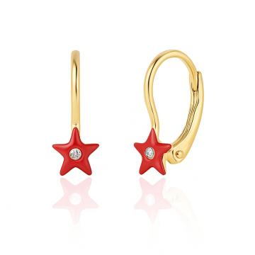 Cercei cu tortite pentru copii din aur galben de 18K de la Sandra Ferretti Srl