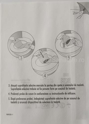 Folie adeziva pentru colectare materii fecale