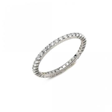 Inel Eternity din argint 925 placat cu rodiu si pietre