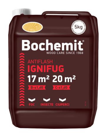 Solutie ignifugare lemn Bochemit Antiflash 5kg transparent
