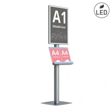Stand publicitar cu caseta luminoasa LED