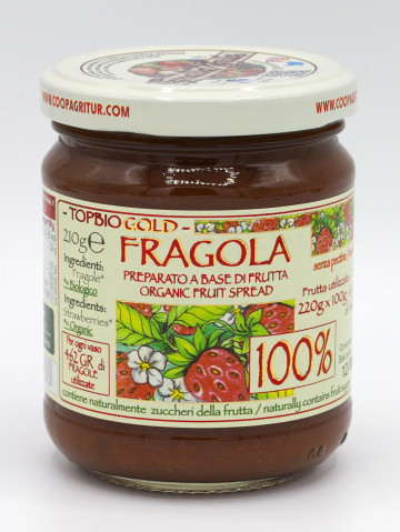 Gem de capsuni Eco, fruct 100%, 210 gr de la Biovicta