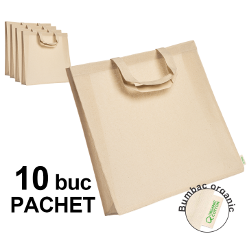 Sacosa din bumbac organic Narbona, 10 bucati de la Best Media Style Srl