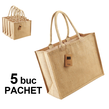 Sacosa iuta, clasic - toarta natur, 5 bucati de la Best Media Style Srl