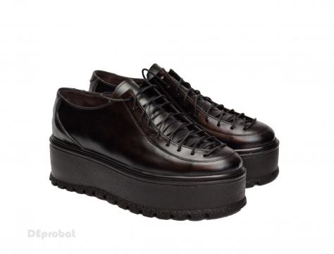 Pantofi negri dama cu talpa casual inalta, 36
