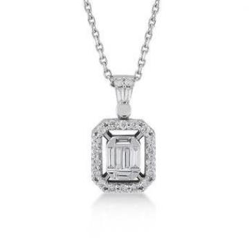 Colier din aur alb de 14K cu diamante de 0.29 carate de la Sandra Ferretti Srl
