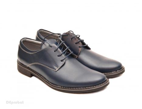 Pantofi barbati piele naturala bleumarin casual-eleganti de la Deprobat.ro