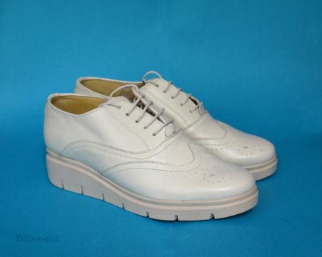 Pantofi dama bej nude casual-eleganti din piele naturala