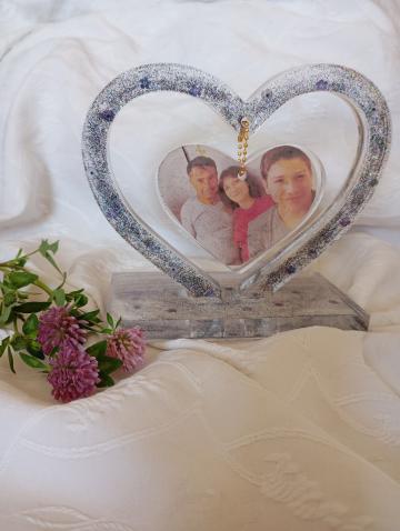 Decoratiune inima pentru poze din rasina