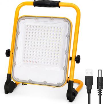 Proiector de constructii LED, reincarcabil USB, 100W, 6500K de la Molifag Srl