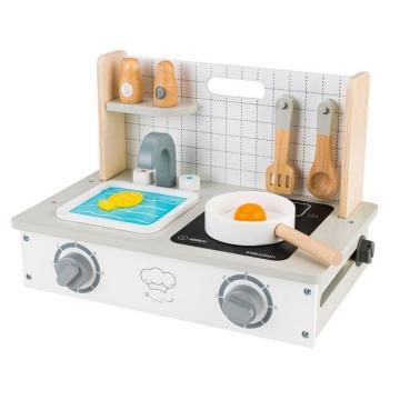 Jucarie mini bucatarie din lemn cu accesorii Ecotoys TL10159 de la Montana Imobiliare Srl