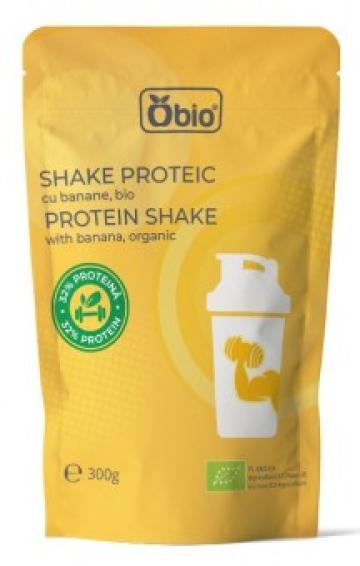 Shake proteic cu banane bio 300g Obio