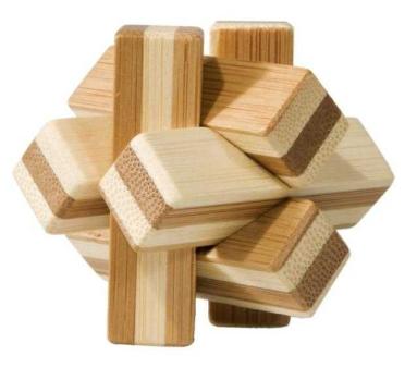 Joc logic IQ 3D puzzle in cutie metalica Knot, Fridolin