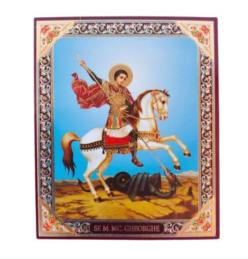 Litografie pe MDF 10/12 - Sf. Mare Mucenic Gheorghe (2)