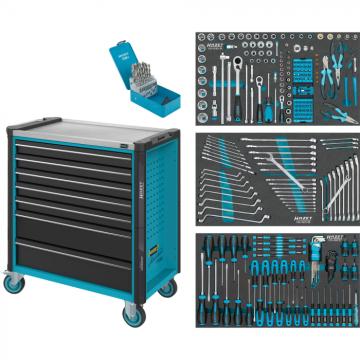 Dulap de scule echipat profesional 7 sertare, 265 piese