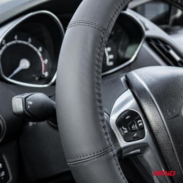 Husa volan din piele naturala, culoare neagra, marime XL de la Auto Care Store Srl