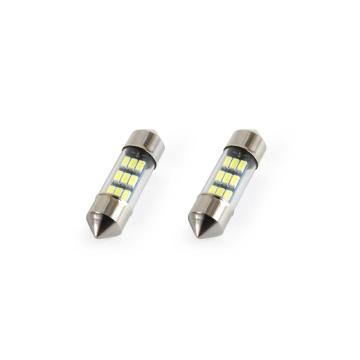 Set becuri auto cu led Sofit compatibil C5W 9 SMD 31mm alb de la Auto Care Store Srl