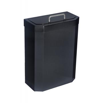 Cos gunoi perete igienic cu capac 10l, negru, Mediclinics