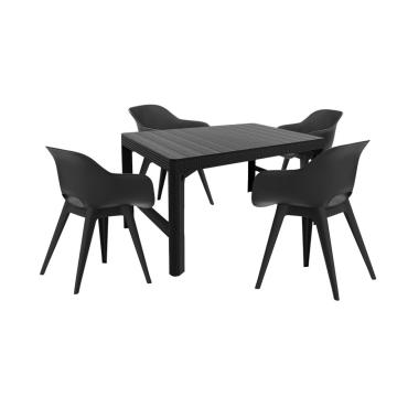Set de mobilier de gradina grafit Dina 4+1
