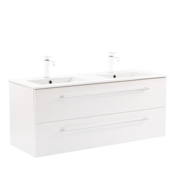 Dulap inferior Vario Clam 120 cu lavoar alb-alb