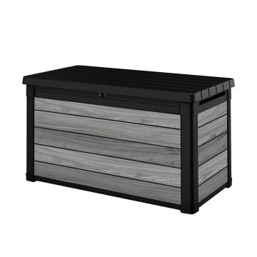 Lada de gradina din plastic Decocoat 380 L gri furtuna