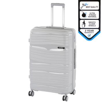 Valiza mare Travelux Voyager cu hardtop 50x78x30 cm gri de la Leziter Kft.