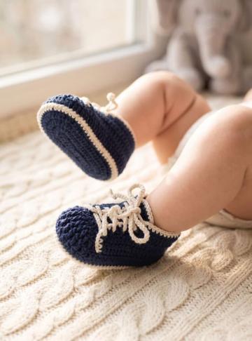 Botosei crosetati Baieti - bleumarin