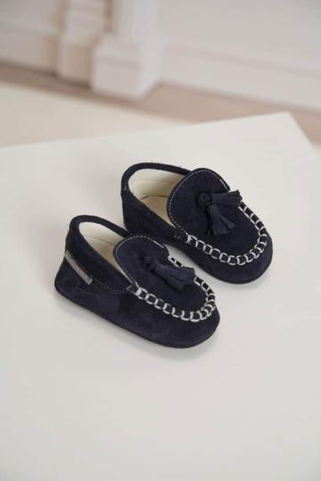 Mocasini botez Babywalker MI.1130 - bleumarin de la Andreeatex