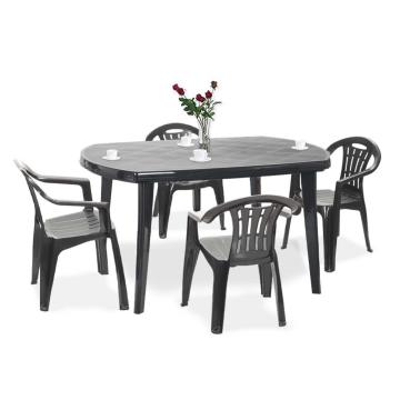Set de mobilier de gradina Elma 4+1 in culoarea grafit