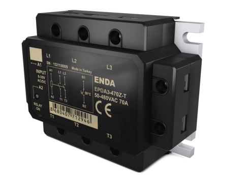 Releu static trifazat SSR ENDA EPDA3-440Z 3x40A 8-30V AC DC de la Caldor Heat &Engineering Srl