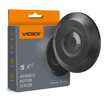 Senzor PIR de miscare si lumina Videx VL-SPC05B 800W negru