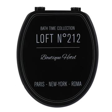 Capac toaleta 45 cm MDF - design grafic - negru | capace WC de la URBANIX SRL
